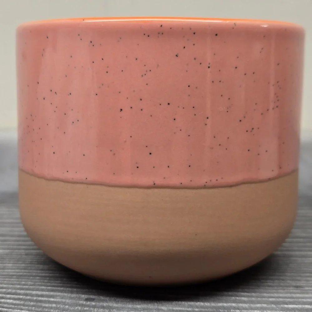 Starbucks 2018 Pink & Orange Speckled Terracotta Coffee Mug, 12oz Tri-Color Logo - Picture 7 of 15